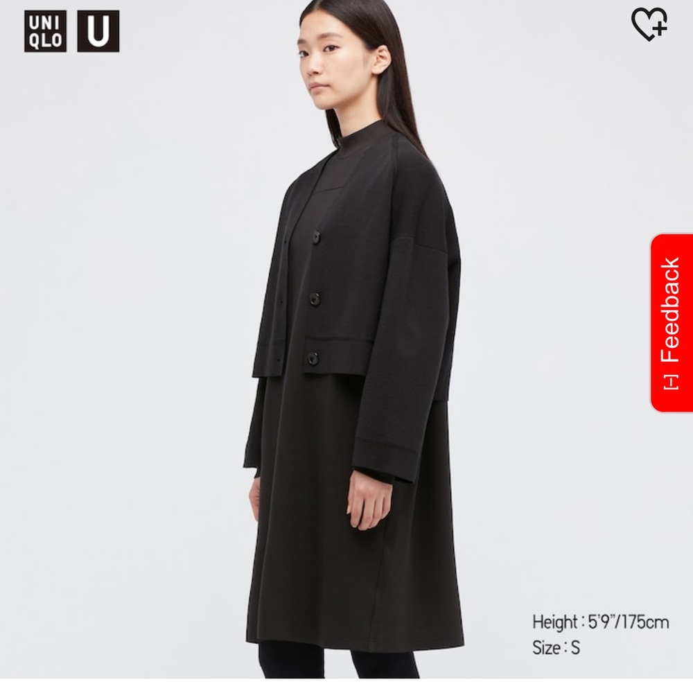 Uniqlo U Merino-blend Cropped Long Sleeve Cardigan